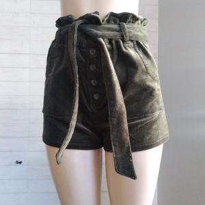 Love tree Belted Corduroy Short